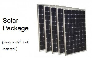 Solar Package for 1550W load with 2 hour backup